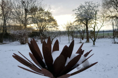 Ferienhaus Brückenhaus Naumburg, Garten im Winter