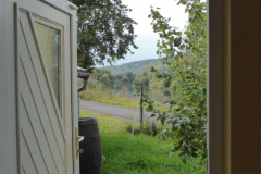 Ferienhaus "Brückenhaus Naumburg":  Blick in idyllische Natur vom Gartenlaube